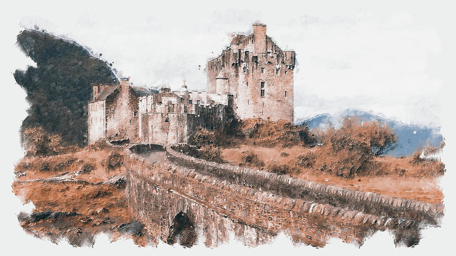 Eilean Donan Castle - 10 Painting by AM FineArtPrints