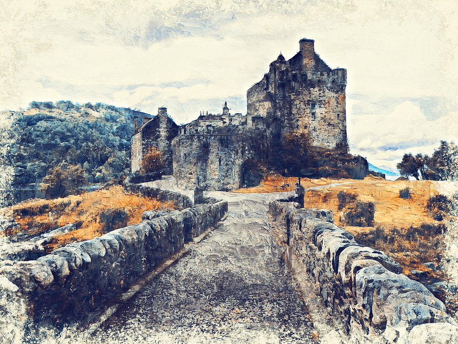 Eilean Donan Castle - 12 Painting by AM FineArtPrints