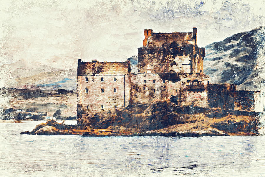 Eilean Donan Castle - 13 Painting by AM FineArtPrints