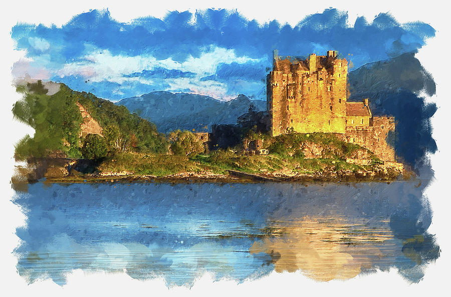 Eilean Donan Castle - 16 Painting by AM FineArtPrints
