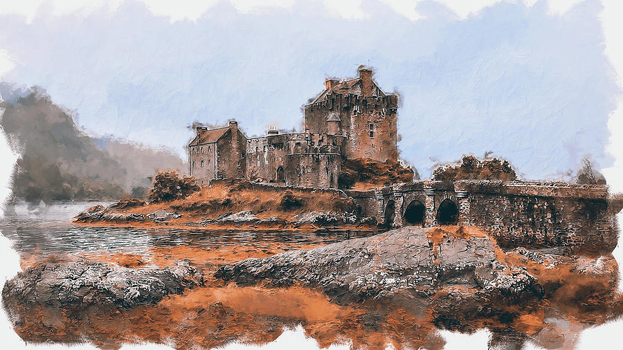Eilean Donan Castle - 17 Painting by AM FineArtPrints