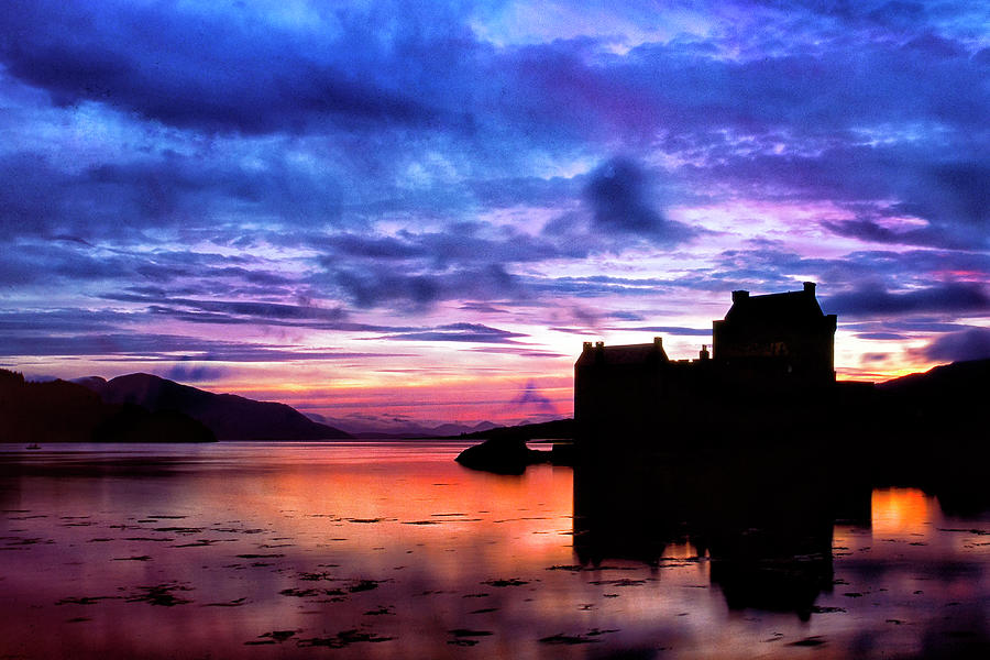 Castle Photograph - Eilean Donan Castle at Sunset by Paul Cullen