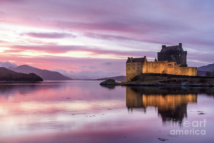 Eilean Donan Castle Sunset Loch Duich Scotland Photograph by Barbara Jones PhotosEcosse
