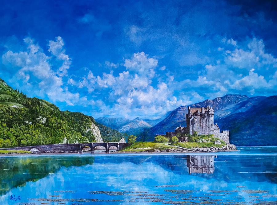 Eilean Donan castle, Scotland Painting by Raouf Oderuth
