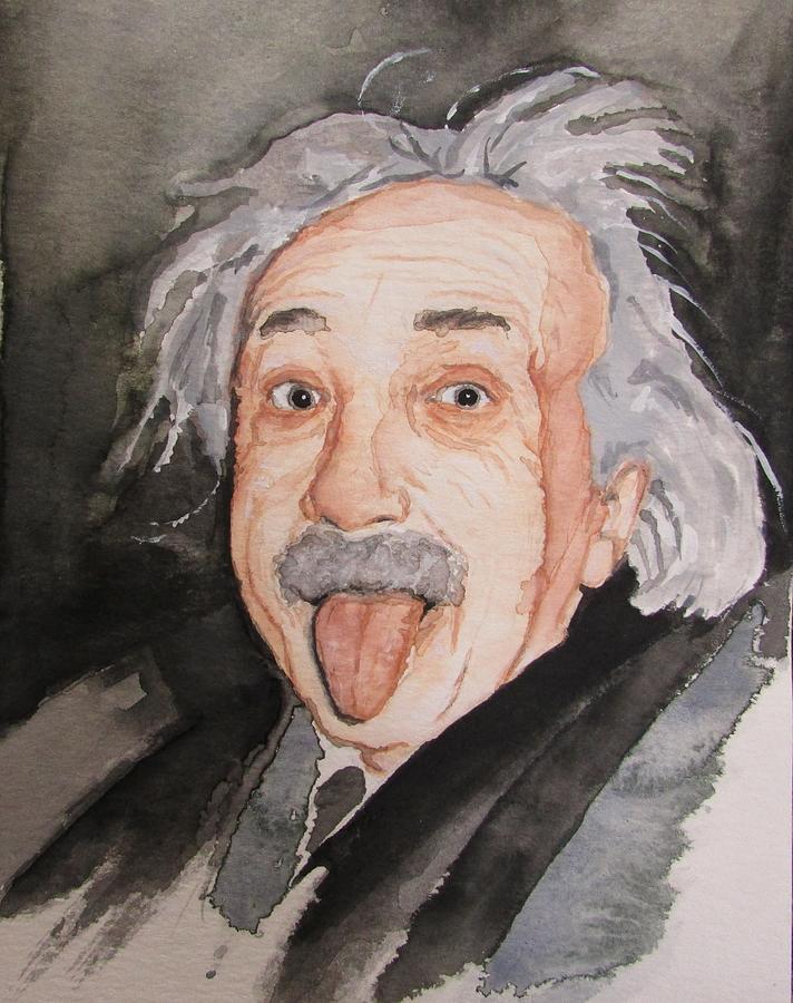 Einstein Painting By B Hopkins - Fine Art America