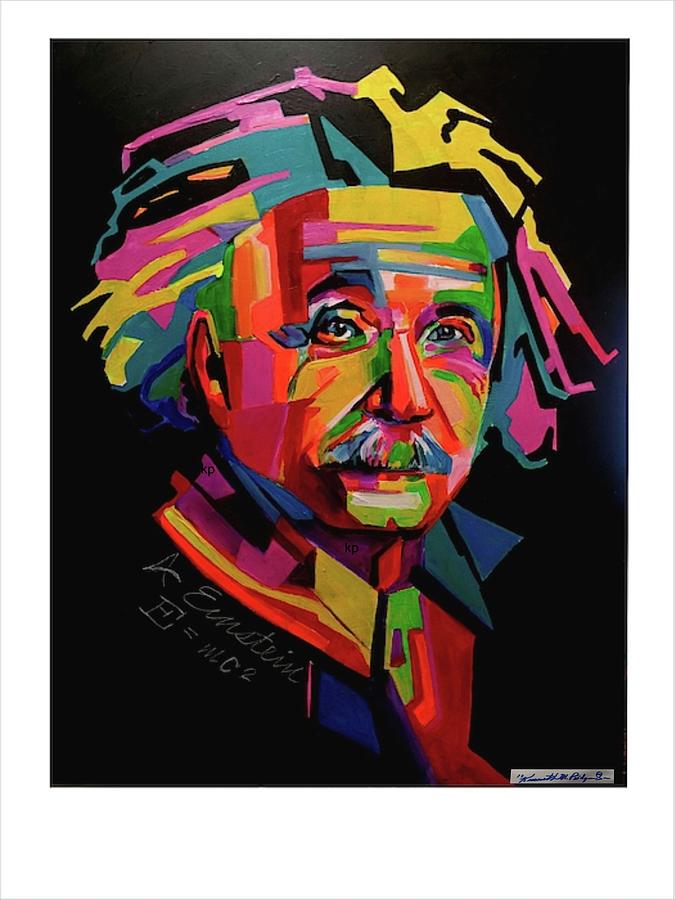 Einstein Painting by Ken Pridgeon