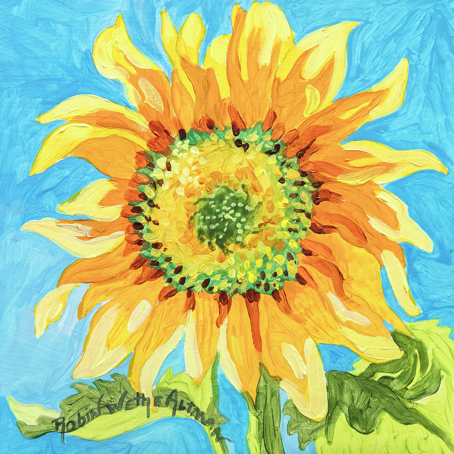 Einstein Sunflower Digital Art