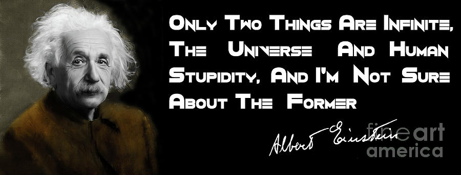Einsteins Quote on Human Stupidity  Photograph by Doc Braham