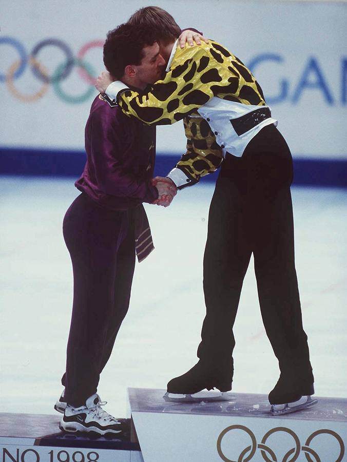 Eiskunstlauf: Nagano 1998, 14.02.98;siegerehrung Maenner: Photograph by Ruediger Fessel