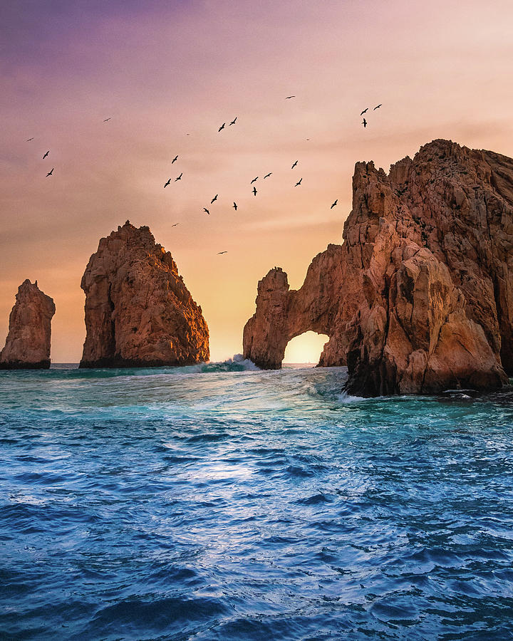 Sunset Photograph - El Arco at Sunset by Sebastian Musial