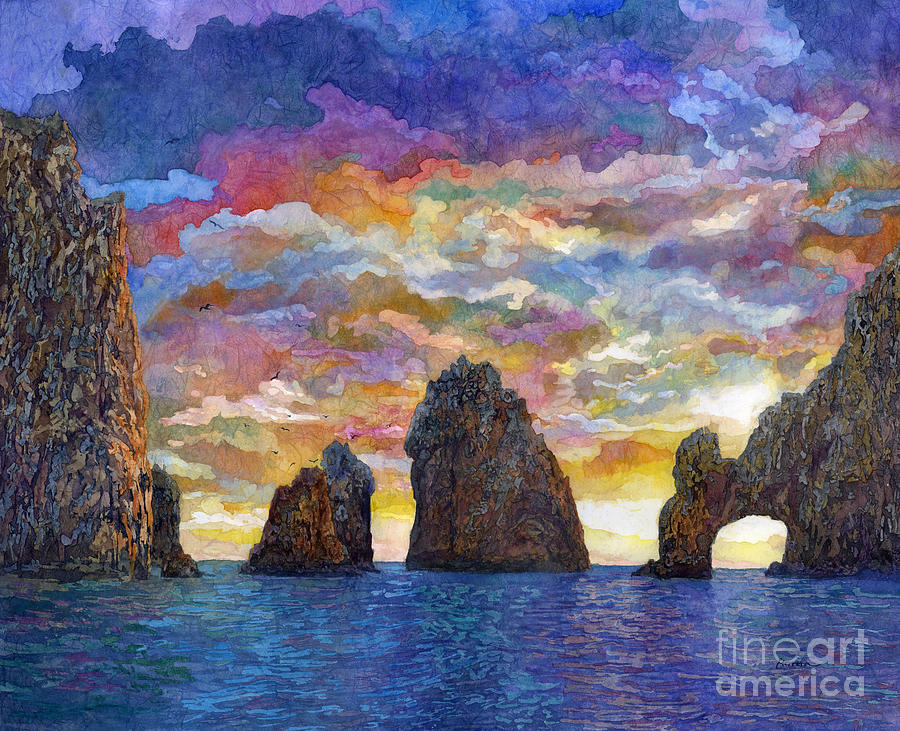 Sunset Painting - El Arco by Hailey E Herrera