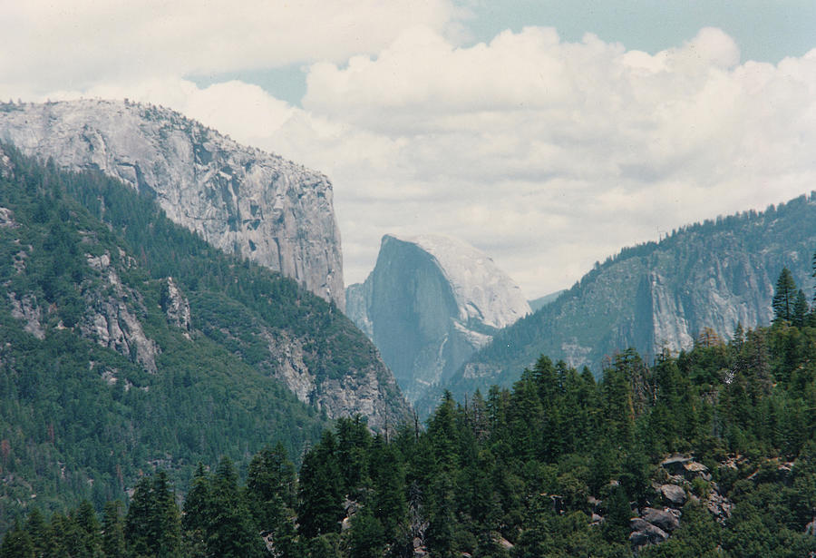 El Capitan and Half Dome from Tunnel View on the Wawona Road at ...