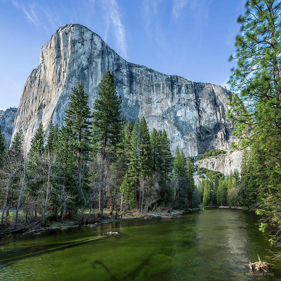 El Capitan from Merced - Yosemite, CA - Y445 Photograph by Bruce McFarland