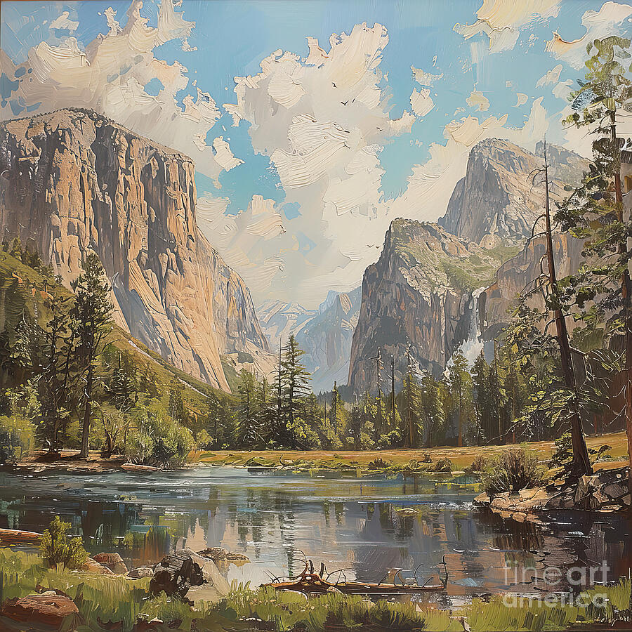 El Capitan Lake Digital Art by Elisabeth Lucas - Fine Art America