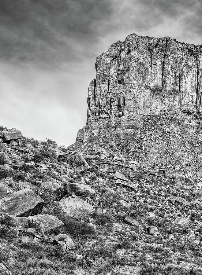 El Capitan of Texas  Black and White Photograph by JC Findley