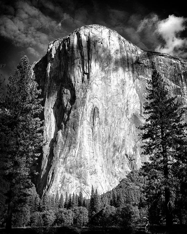 El Capitan Yosemite Valley BW Photograph by Lawrence Knutsson
