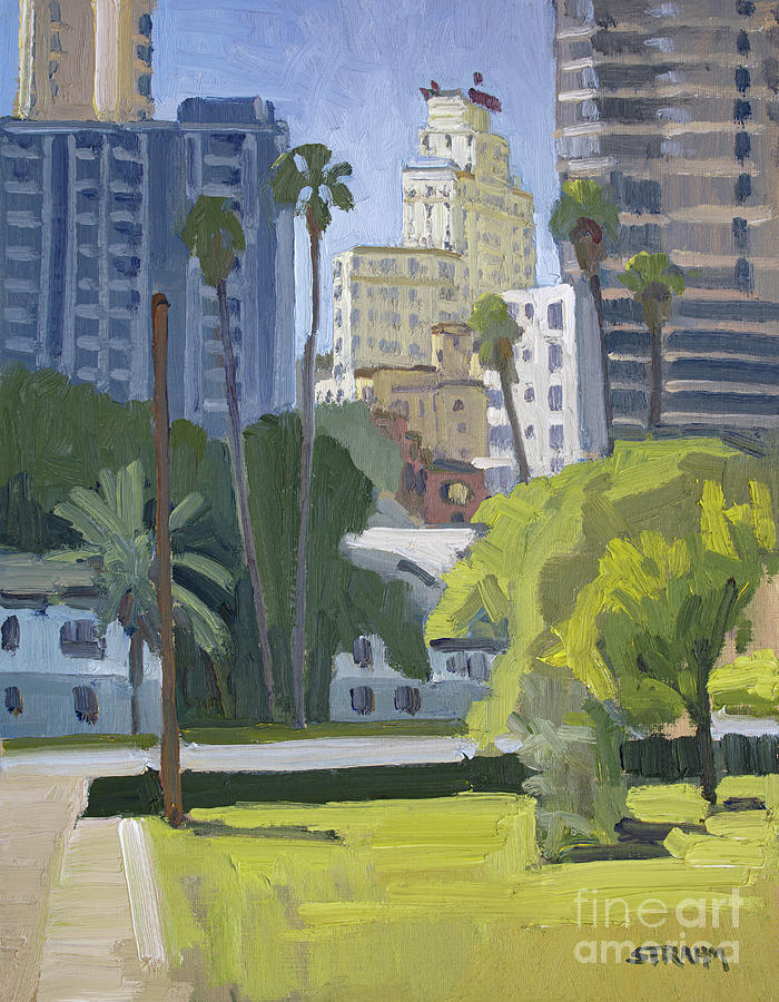 El Cortez Building - Downtown San Diego, California Painting by Paul Strahm