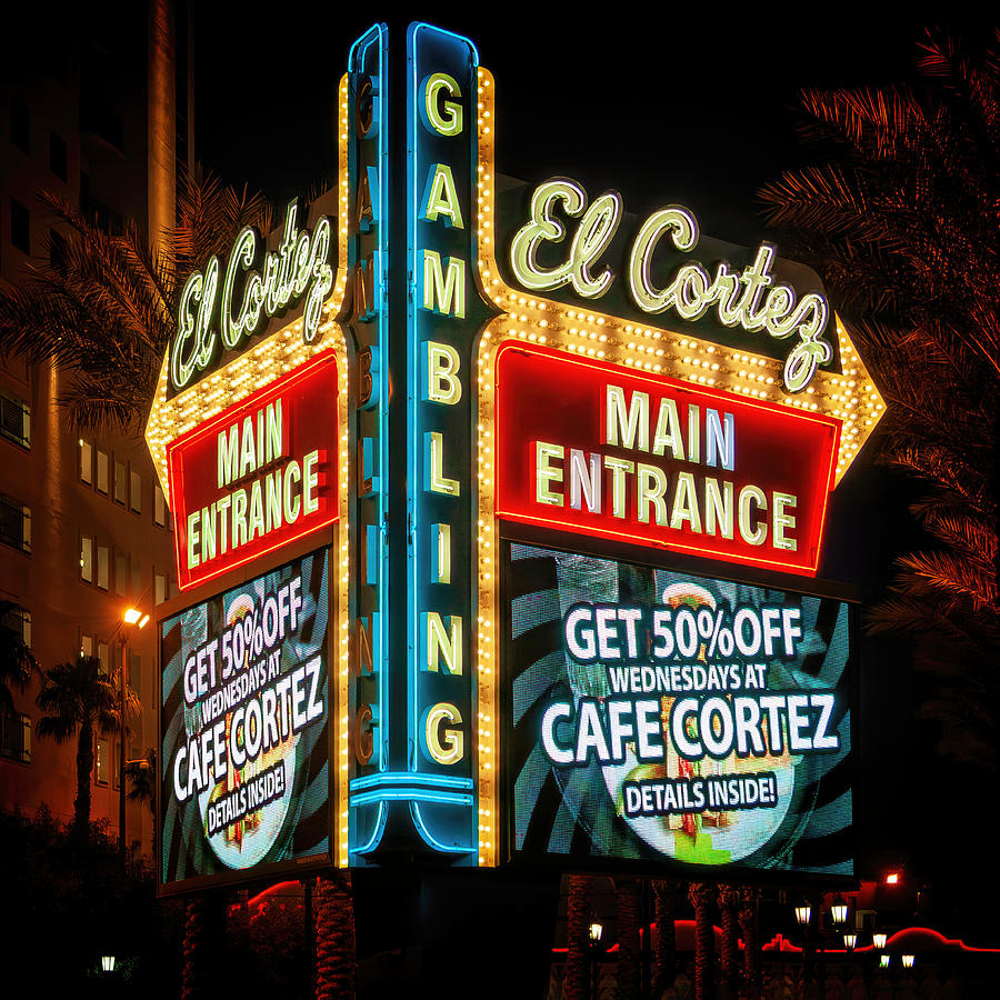 El Cortez Casino Neon Sign, Las Vegas Photograph by Tatiana Travelways