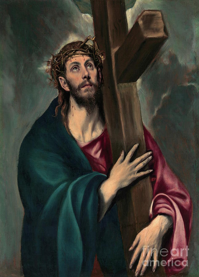 El Greco - Christ Carrying the Cross Painting by Alexandra Arts