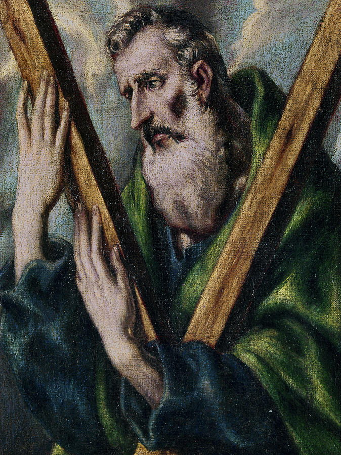 El Greco -Domenikos Theotokopoulos-/ Saint Andrew. Painting by El Greco -1541-1614-