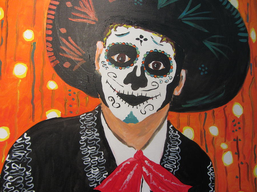 Day Of The Dead Painting - El Hombre by Dody Rogers