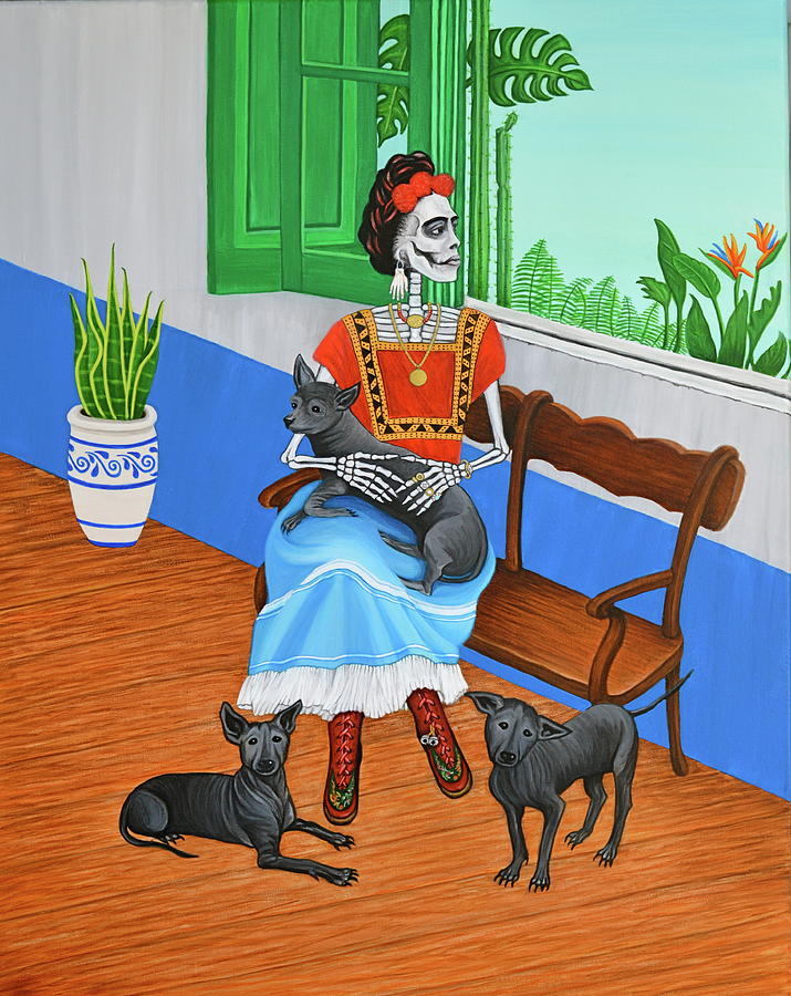 El Itzcuintli y Yo Painting by Evangelina Portillo
