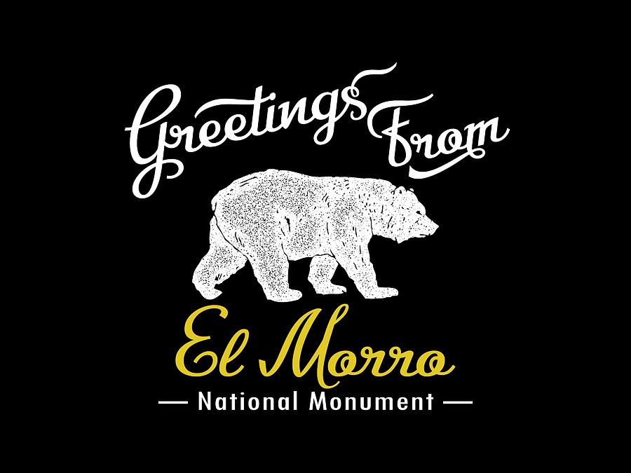 National Parks Digital Art - El Morro National Monument Bear by Flo Karp