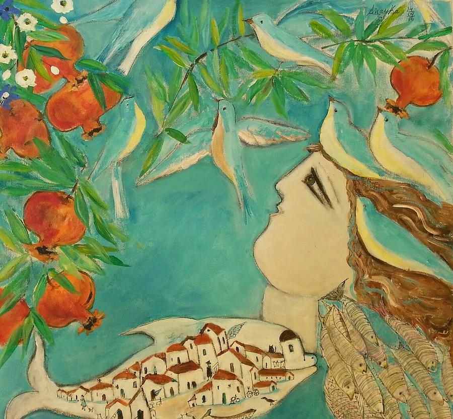 Granadas Painting - El Pan de la Paz by Mayka Gonzalez