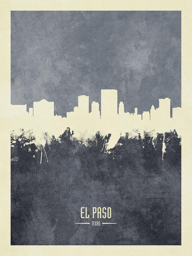 El Paso Texas Skyline #40 Digital Art by Michael Tompsett - Fine Art ...