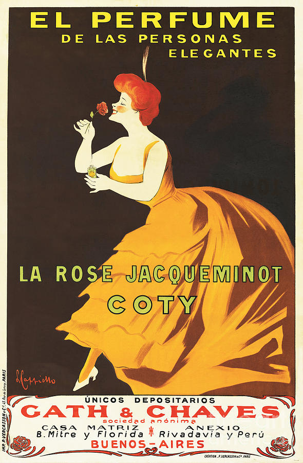 El Perfume La Rose JACQUEMINOT COTY French Advertisement Poster by ...
