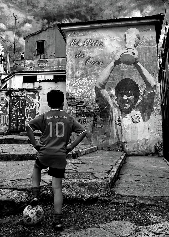 El Pibe De Oro In Memory Of Diego Maradona Photograph By Donovan Torres Pixels