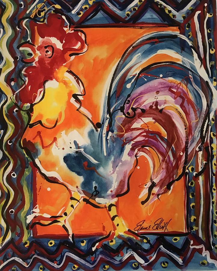 El Pollo Painting by Elaine Elliott