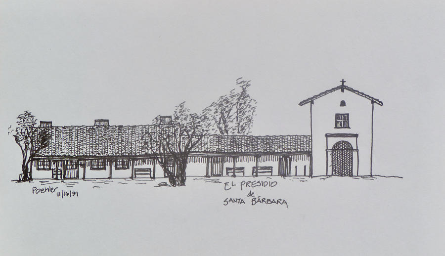 El Presidio Drawing by Bill Poehler Pixels