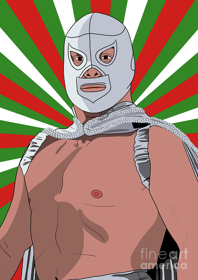 El Santo el luchador mexicano Digital Art by Marisol VB