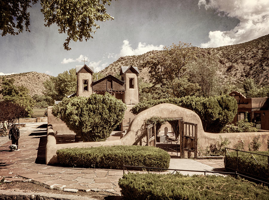 El Santuario de Chimayo New Mexico - Vintage Photograph by Mary Lee Dereske