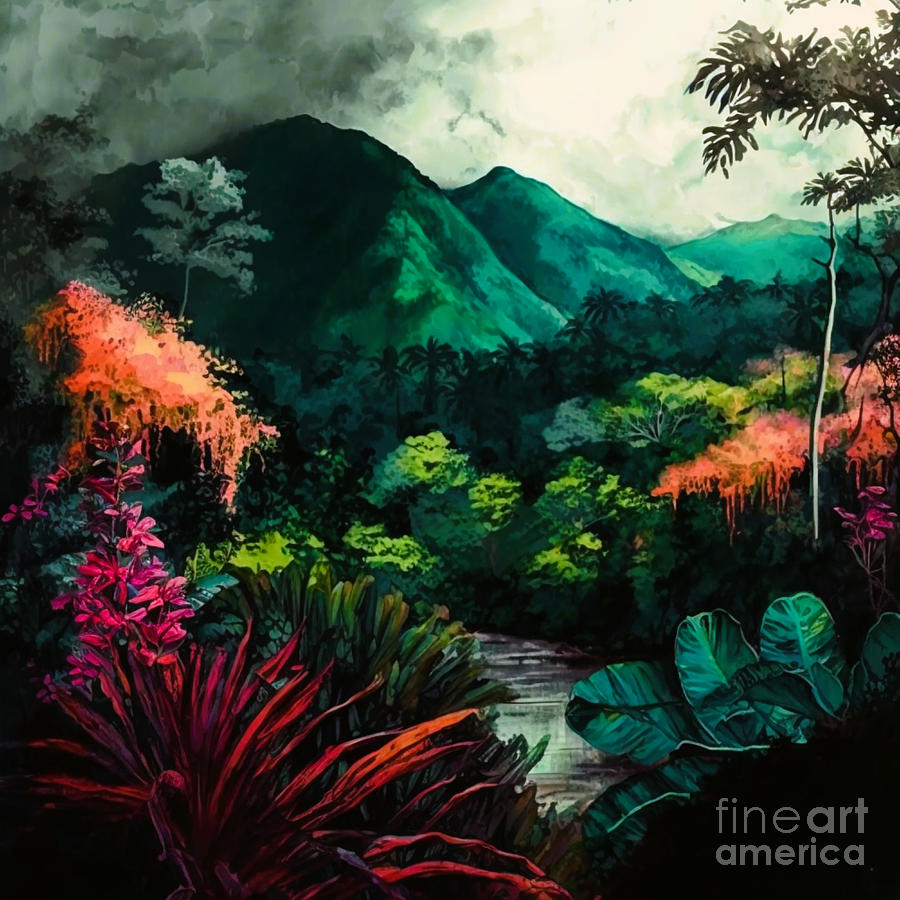 El Yunque National Forest II Art Print Painting by Crystal Stagg
