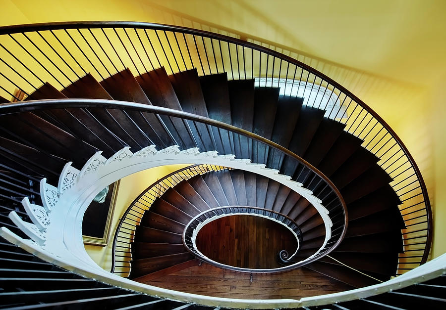 Elaborate Spiral Staircase Photograph