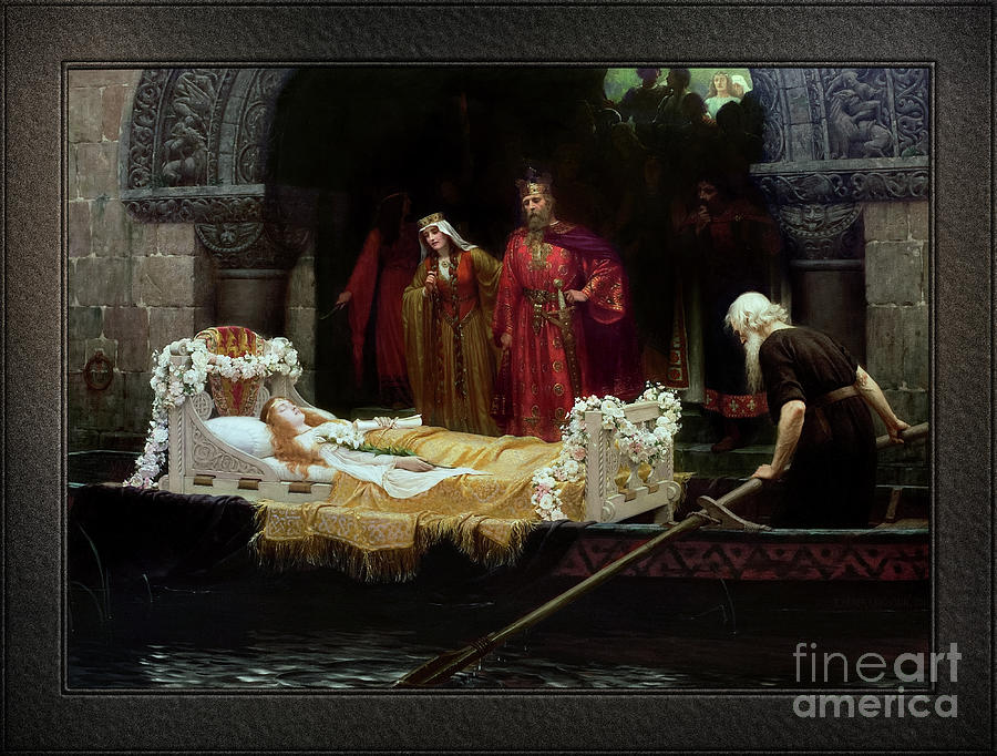 Elaine by Edmund Leighton Old Masters Fine Art Reproduction Painting by ...