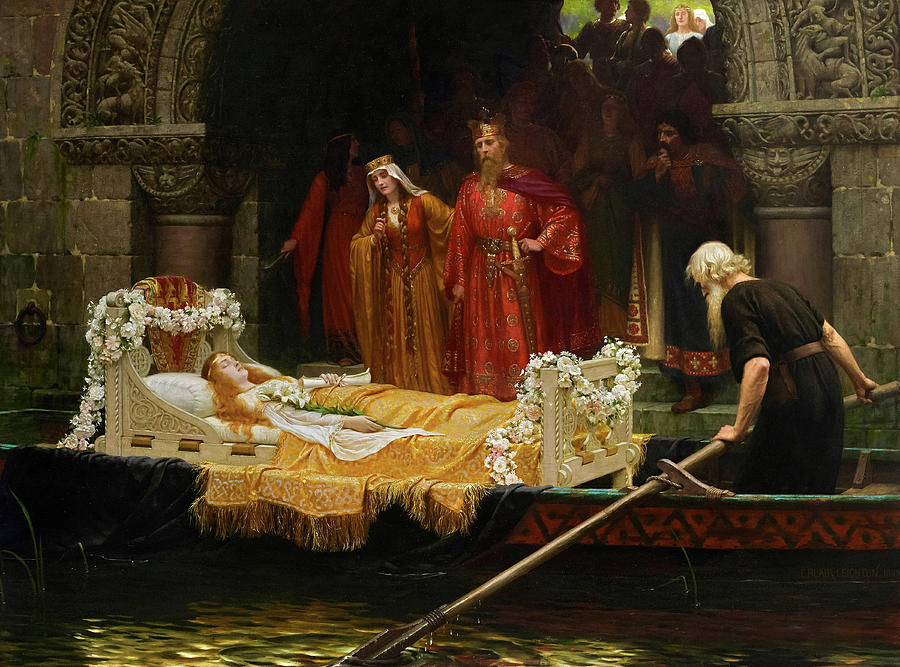 Elaine Painting by Edmund Leighton - Fine Art America