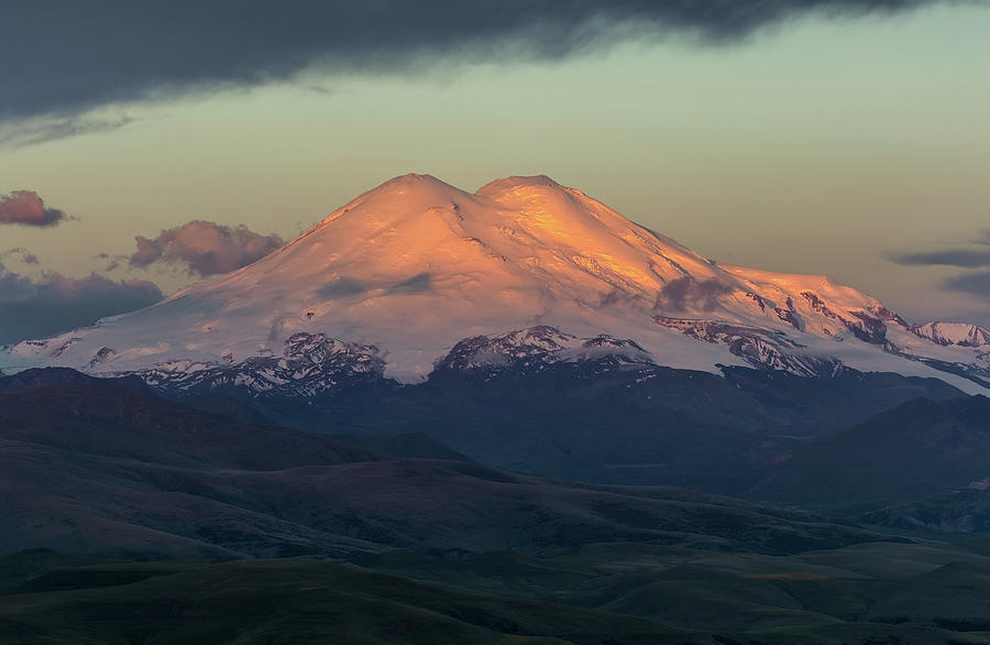 Elbrus at sunrise in Caucasus mountains Photograph by Mikhail Kokhanchikov