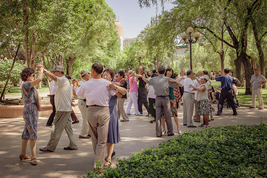 Elderly Dance in Tianjin Park Photograph by Benoit Bruchez