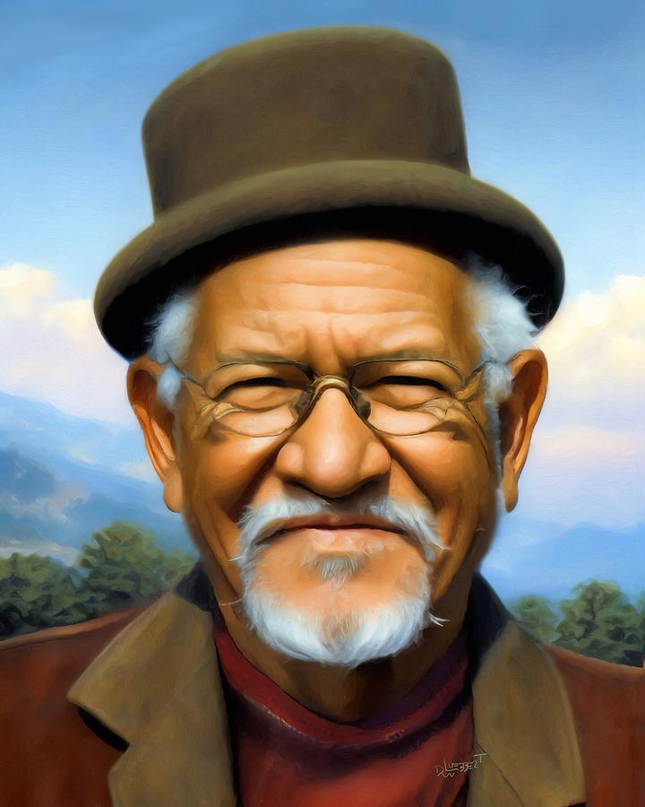 Elderly Gentleman Eight Digital Art by David Luebbert