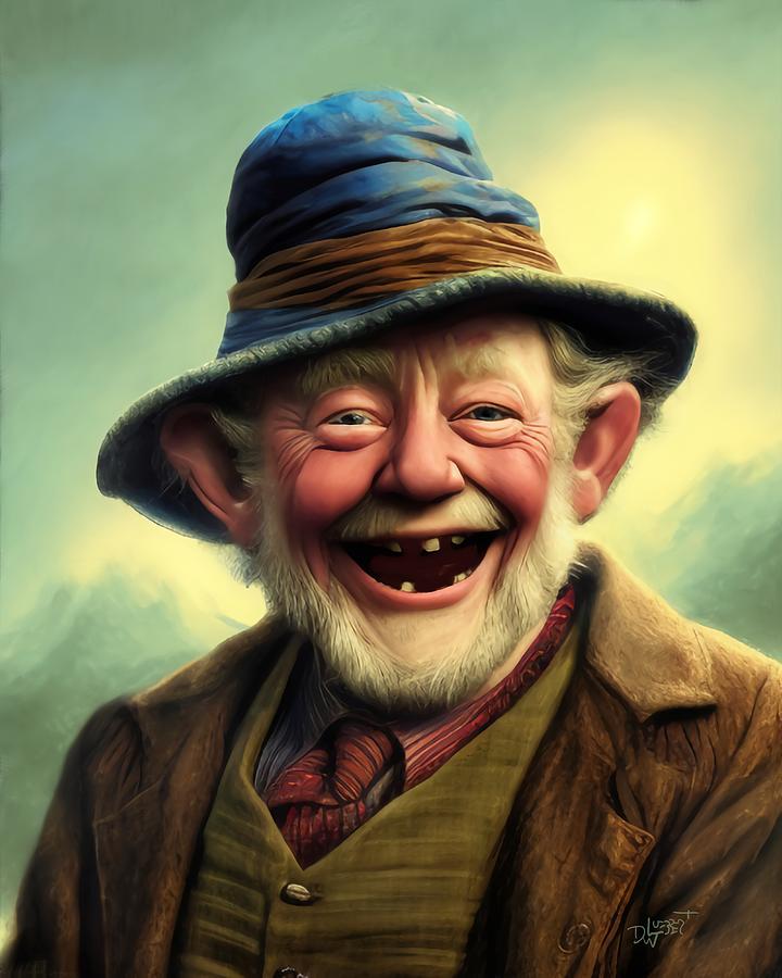 Elderly Gentleman Seven Digital Art by David Luebbert