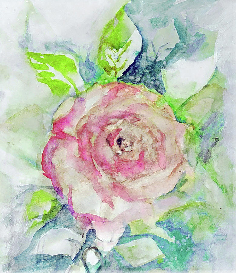 Elderly Rose Painting by Lisa Kaiser