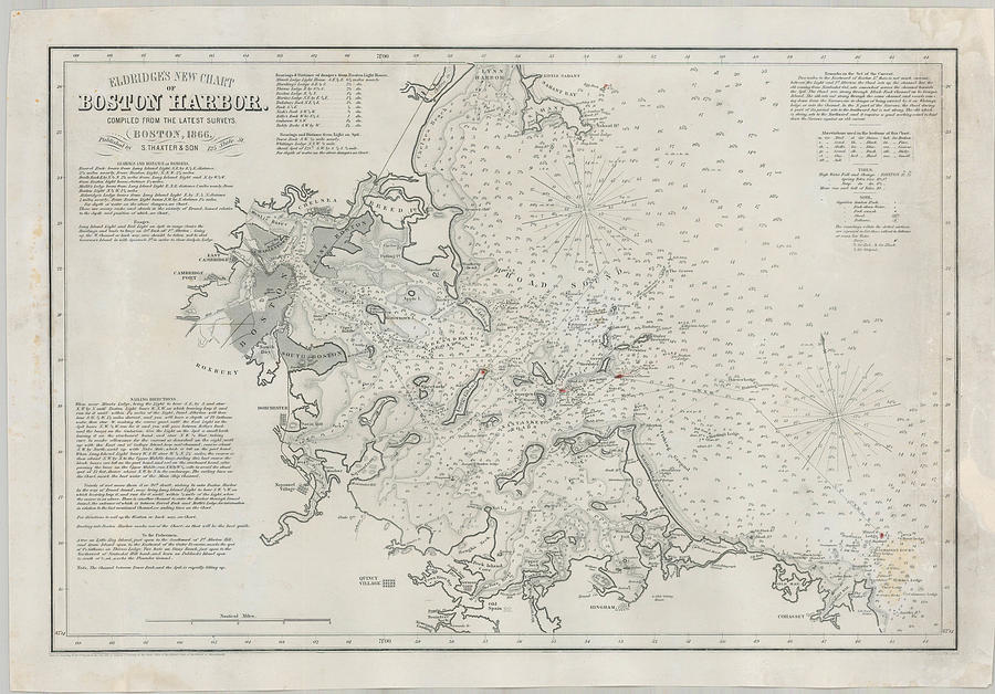 Eldridge s New Chart of Boston Harbor Compiled From the Latest Surveys ...