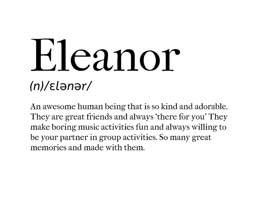 Eleanor Definition Poster love 70s Painting by Joe Gordon - Pixels