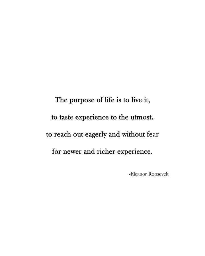 Eleanor Roosevelt Quote 04 - Minimal Typography - Literature Print - White Digital Art