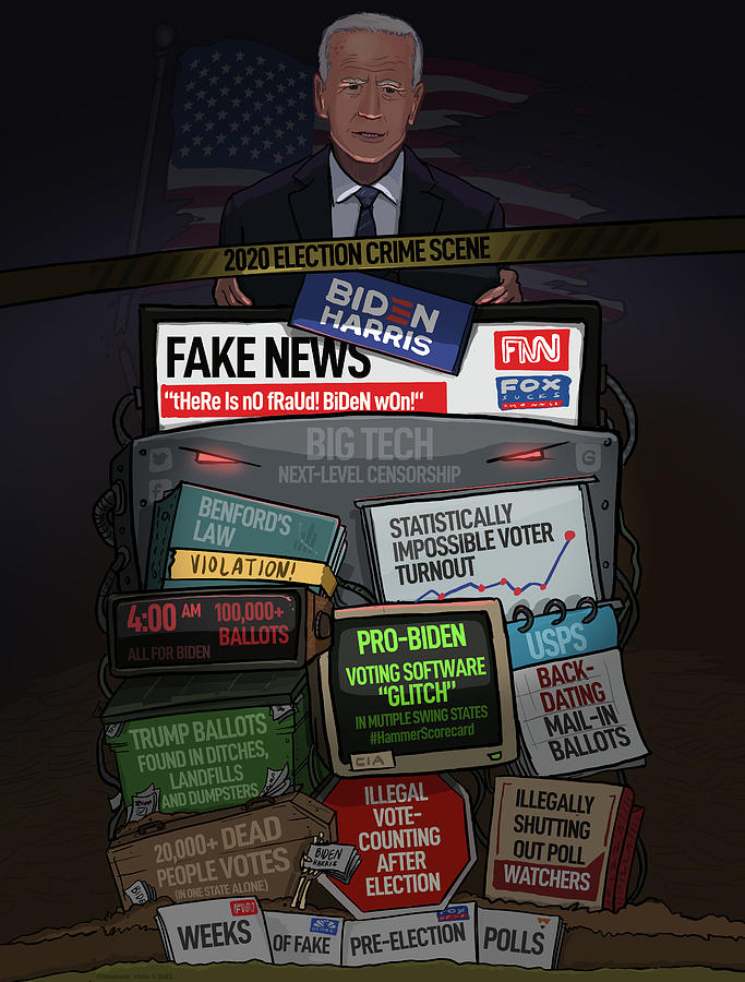 Election 2020 Crime Scene Digital Art by Emerson Design