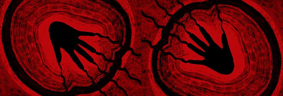 Electric Aura In Red And Black 3 Mixed Media by Sherrie Larch - Fine ...