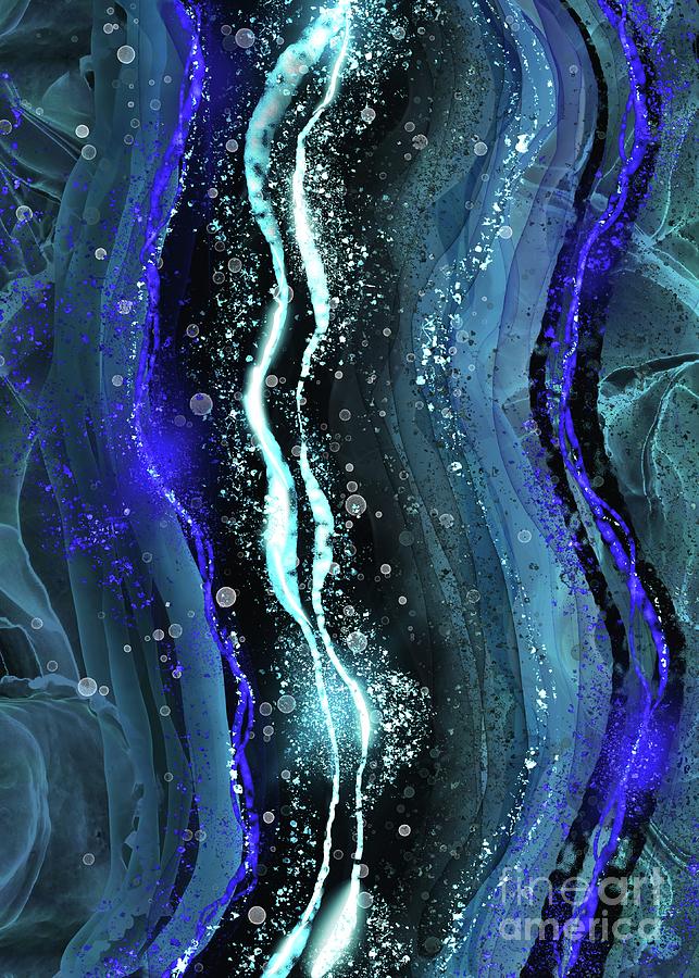 Electric Blue Abstract Digital Art Digital Art by Joanne Herrmann ...